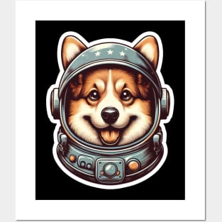 Corgi Astronaut Posters and Art